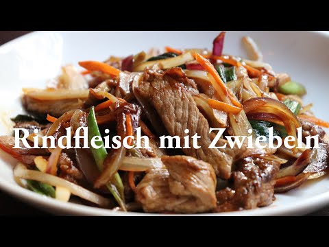 Rindfleisch mit Zwiebeln