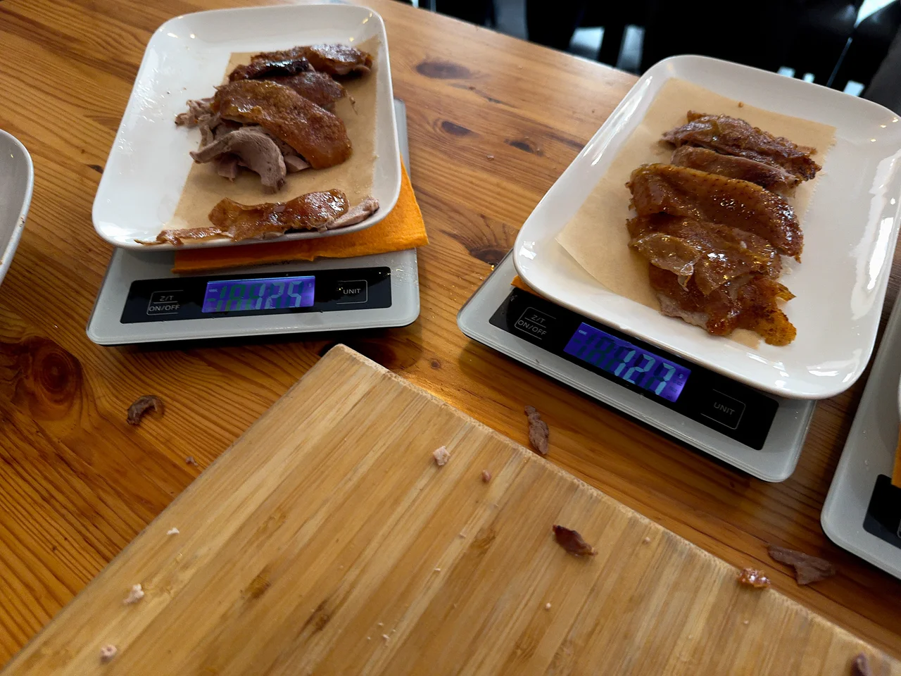 Portionen 5 und 6 — letzte Wäge-Schritte